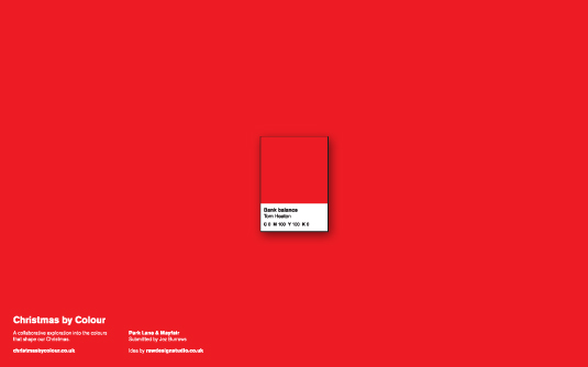 Bank balance – Christmas by Colour swatch by Tom Heaton