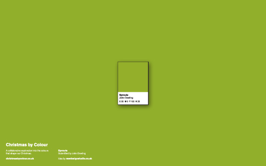 Sprouts – Christmas by Colour swatch by John Dowling