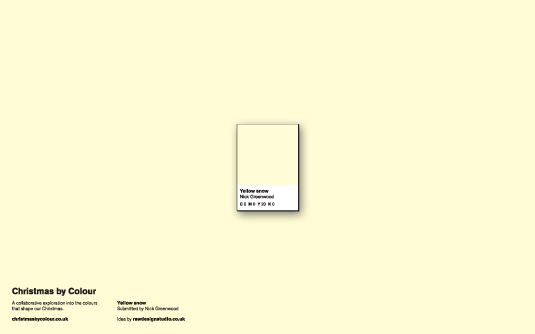 Yellow snow – Christmas by Colour swatch by Nick Greenwood